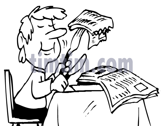 564x439 Free Drawing Of Breakfast Newspaper Bw From The Category Books