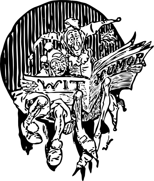 510x598 Clowns Reading Newspaper Clip Art Free Vector In Open Office