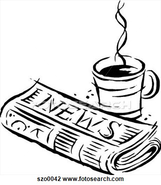 322x370 Coffee And Newspaper Clipart
