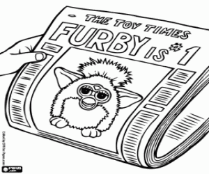 300x250 The Furby In The Newspaper Coloring Page Printable Game