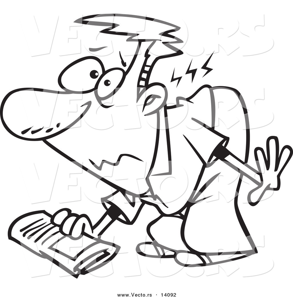 1024x1044 Vector Of Cartoon Man Hurting His Back While Picking Up