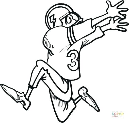 524x498 Football Players Coloring Pages Football Player Coloring Pages