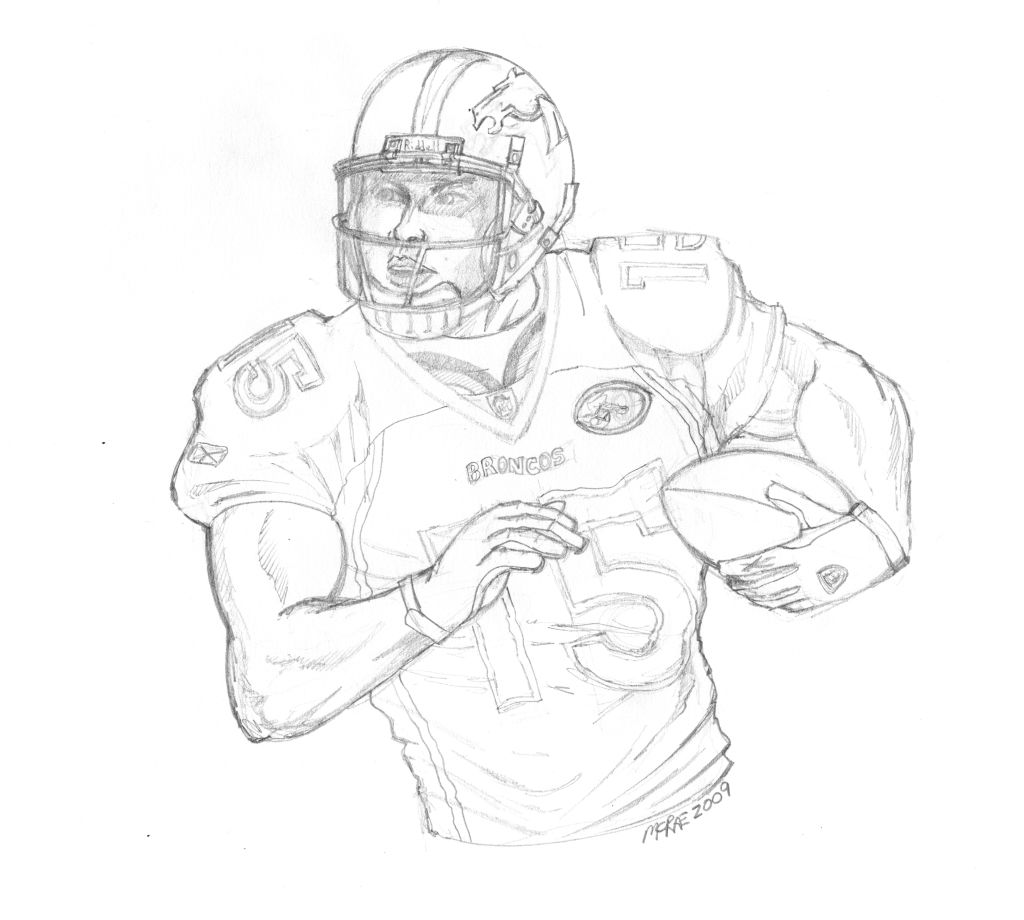 Nfl Football Player Drawing at GetDrawings | Free download