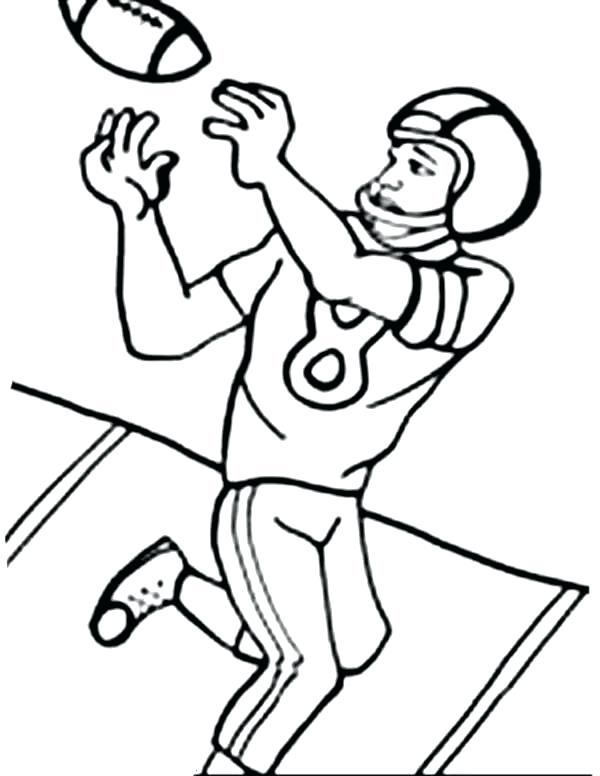 600x776 Printable Football Coloring Pages Football Player Coloring Sheets