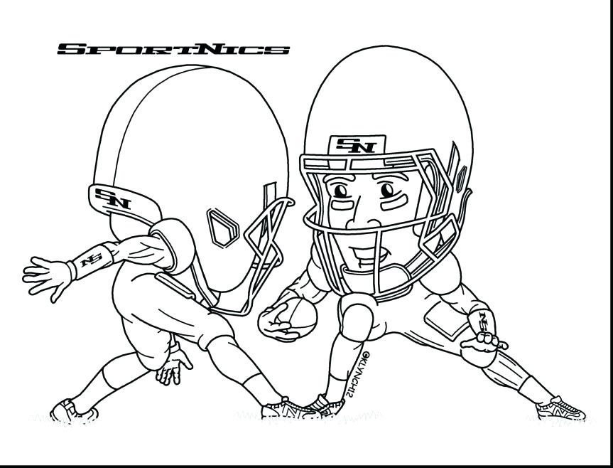 863x658 Football Coloring Pages Nfl Standard Football Coloring Page