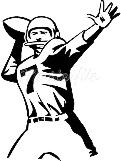 412x550 Standing Football Player Clipart