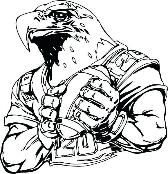 579x600 Football Coloring Pages Nfl Eagles Coloring Pages Eagles Football
