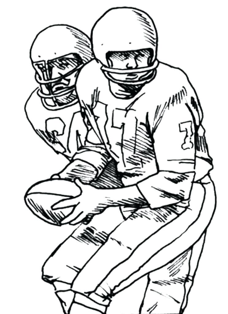 743x1024 Free Printable Football Coloring Pages Two Football Player
