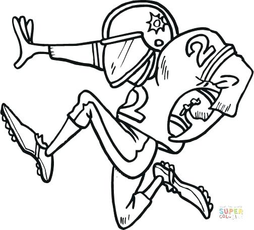 504x456 Good Football Coloring Page Kids Pages Free Running Player