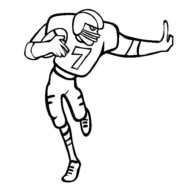 600x612 Nfl Player Prepare To Score Coloring Page Color Luna