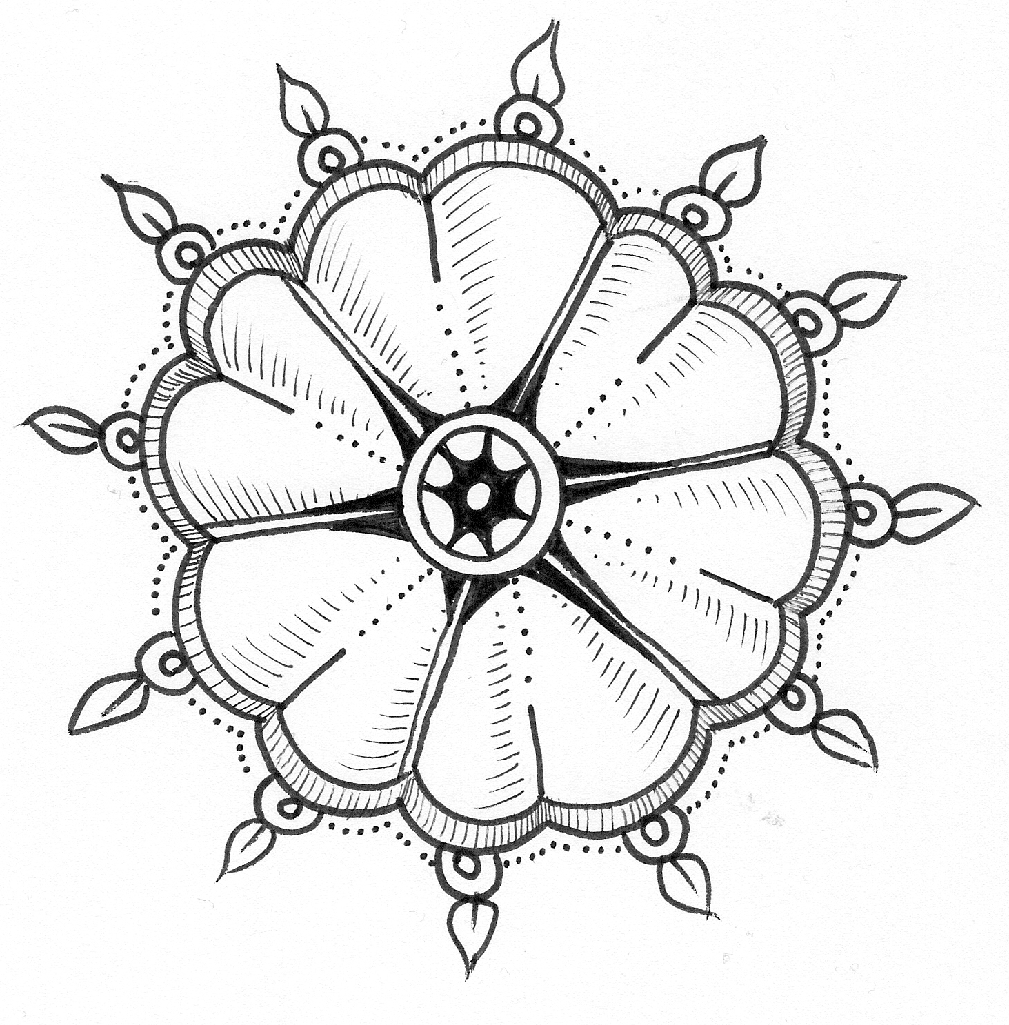 1463x1487 Nice Flower Images Flower Drawing