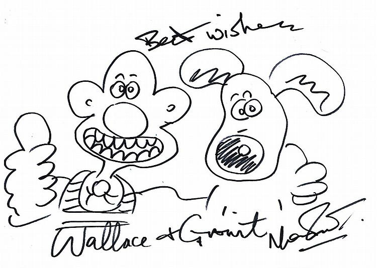 750x534 And Gromit Nick Park Drawing.