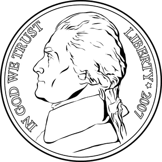 320x320 Portrait On A Nickel Clipart Etc