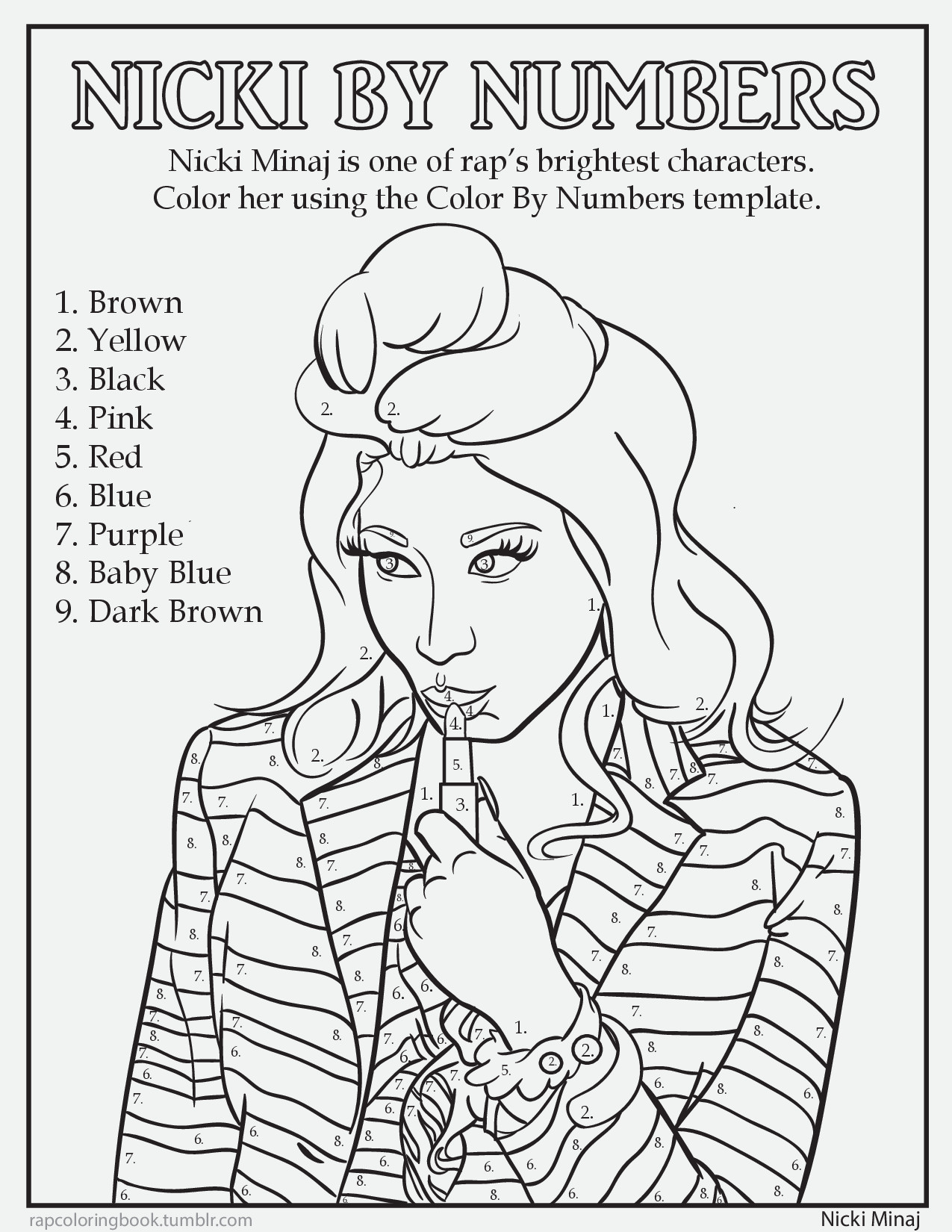 1275x1650 Rap Music Coloring Book The Artist Who Is Doing This Nicki Minaj