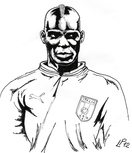 431x500 Character Drawings Of Famous People Cartoon M Balotelli (Medium