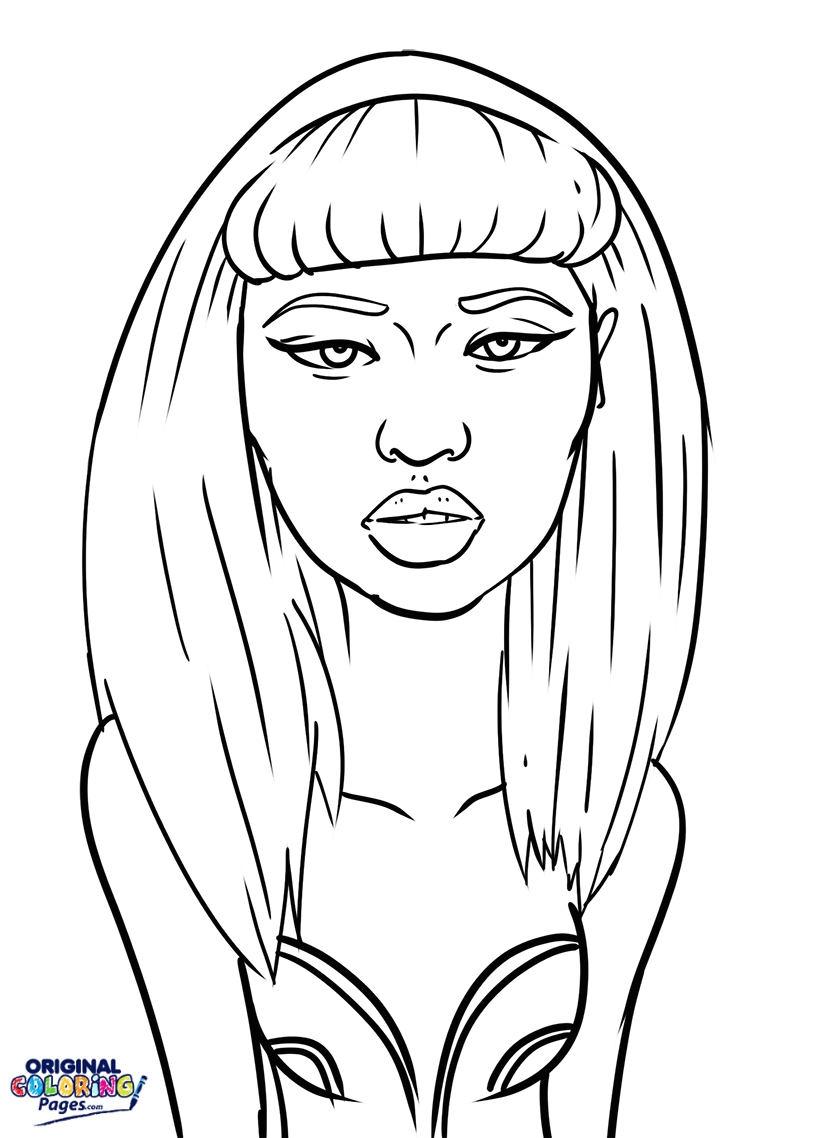 815x1138 Nicki Minaj Coloring Pages Printable Wwe Characters Coloring Pages