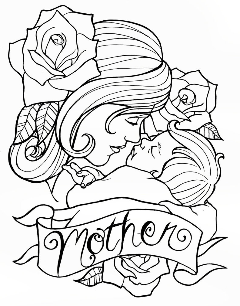 792x1008 Mothers Day Drawings Mother's Day Tattoo Design By