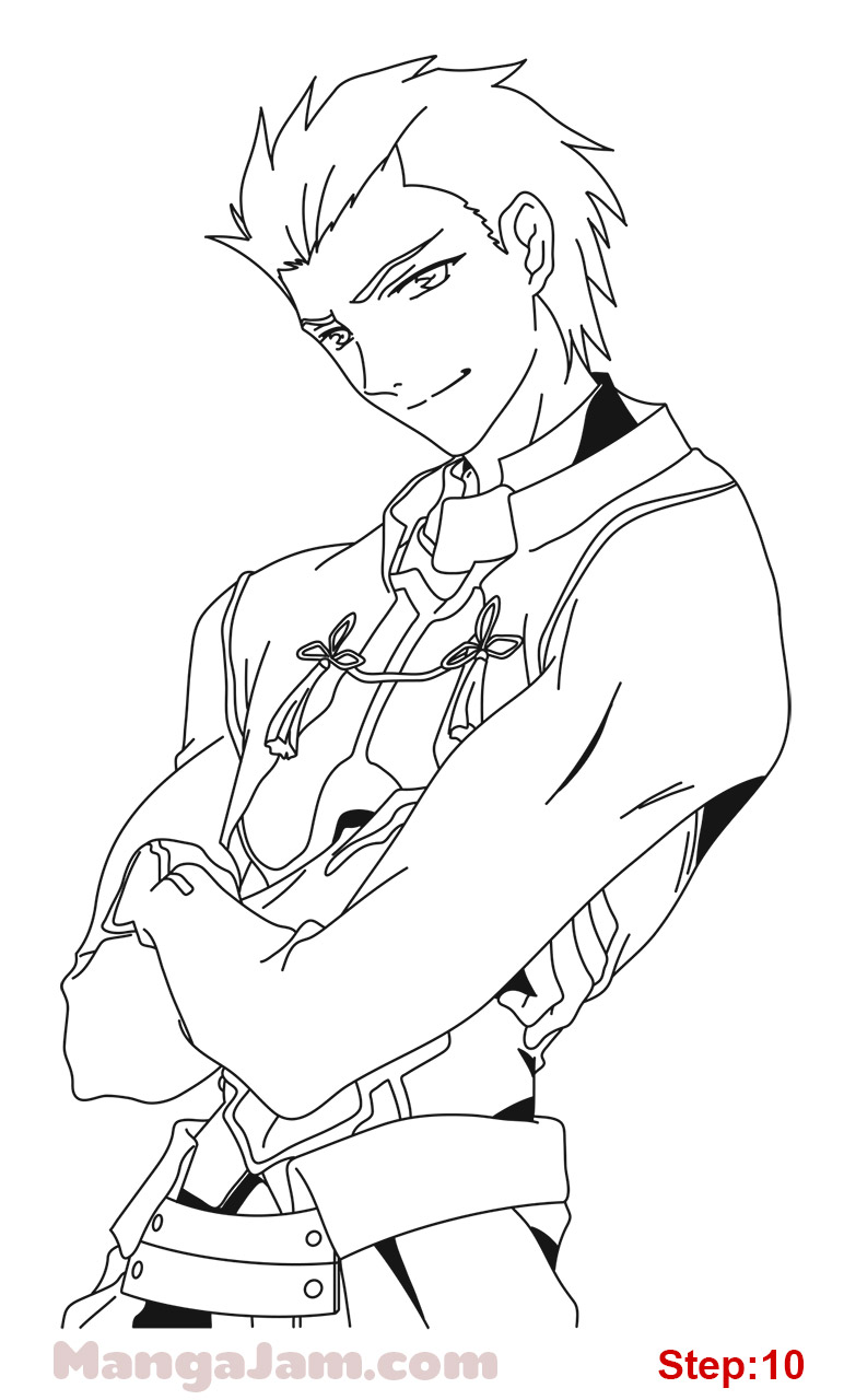772x1280 How To Draw Archer From Fate Stay Night Step 10 Crafts