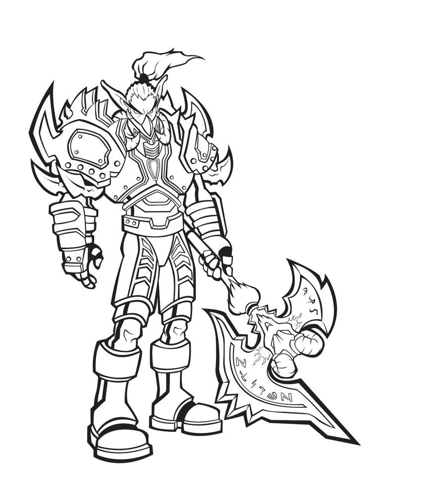 900x985 Night Elf Warrior By Xephondp