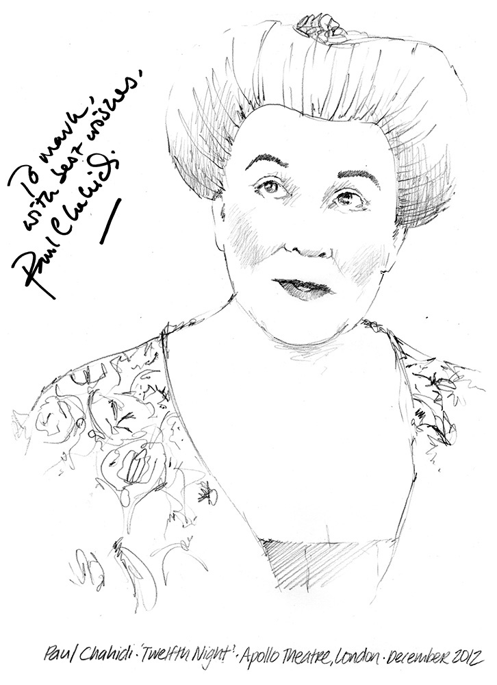 726x1000 Drawing Paul Chahidi As Maria In Twelfth Night Chicanepictures