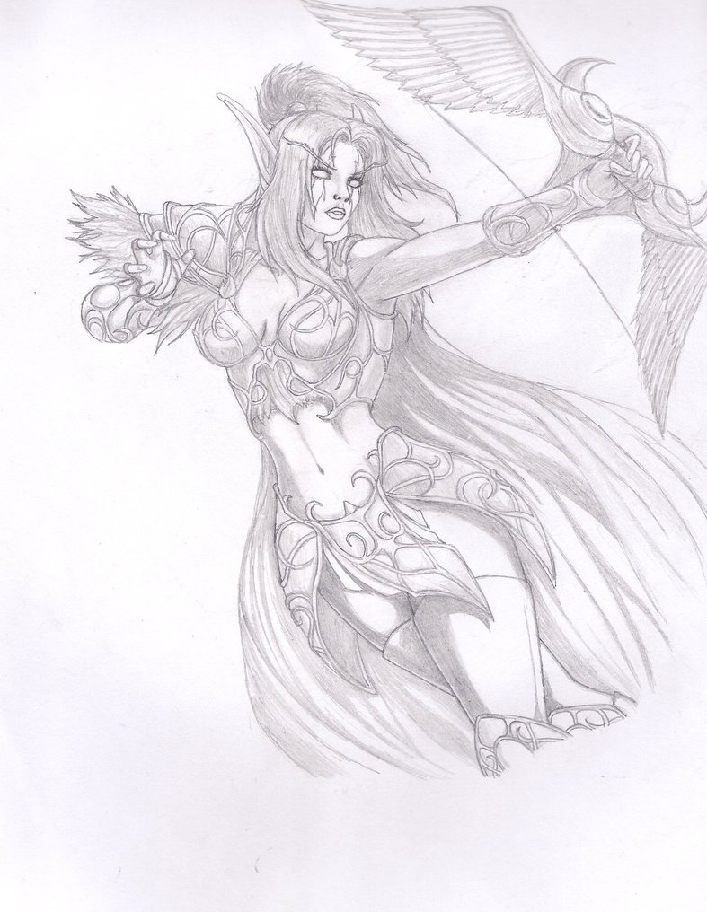 787x1016 Night Elf Archer By Zenithar2013