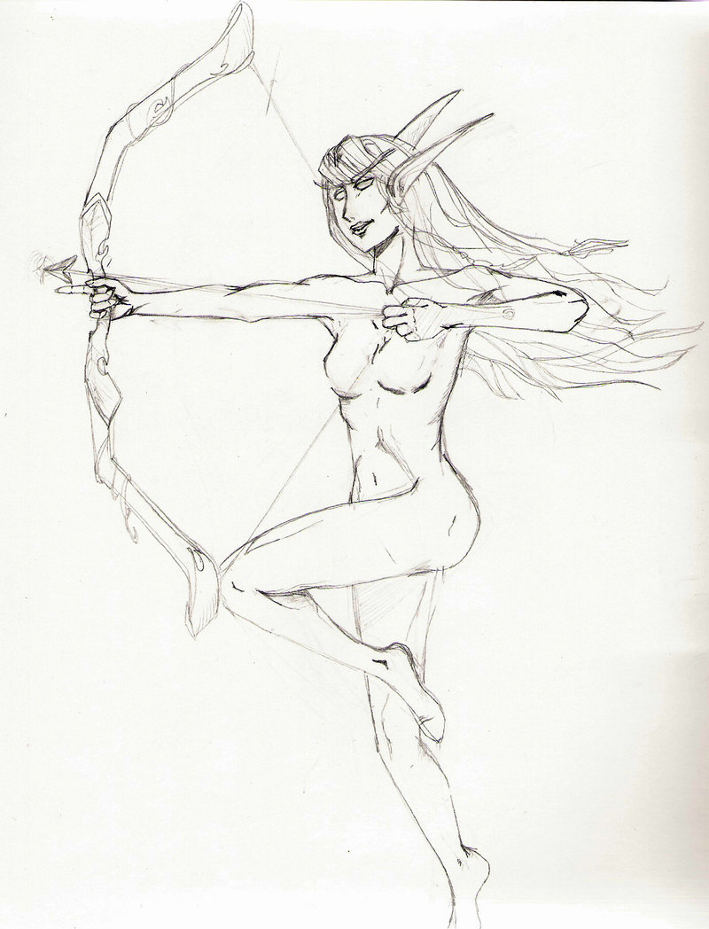 800x1048 Night Elf Hunter By Erandil