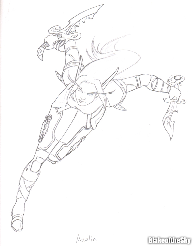 673x858 Wow Night Elf Rogue By Blakeofthesky