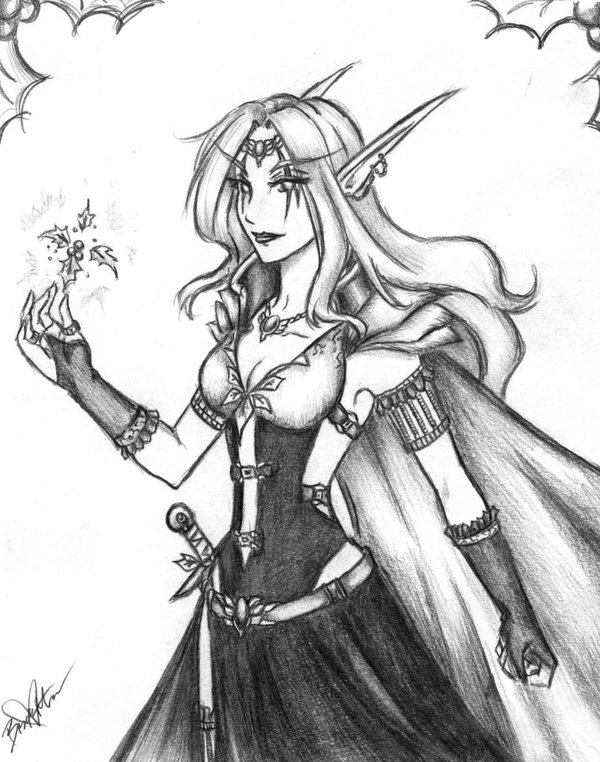 600x762 Xmas Night Elf By Ultimal
