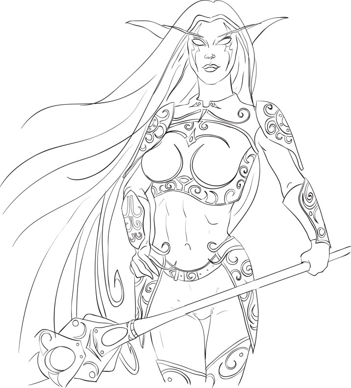 716x790 Line Art Drawings