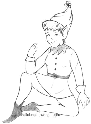 309x422 Female Elf Drawings From Imagination