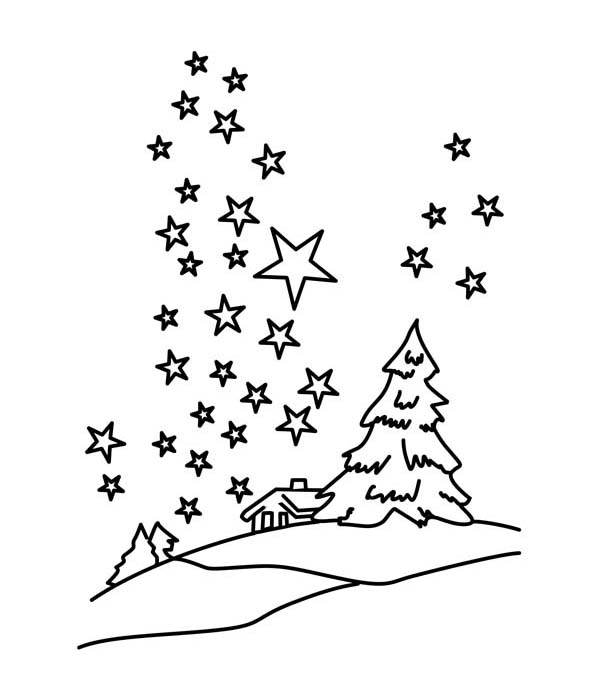 600x700 Clear Winter Night Sky With Million Of Stars Coloring Page