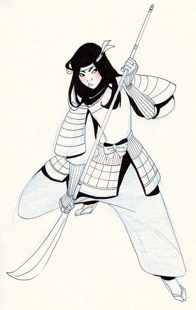 631x1000 Asian Woman Warrior Pretty Art Sketchbooks