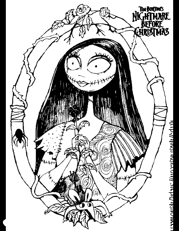 612x792 Nightmare Before Christmas Coloring Pages Download