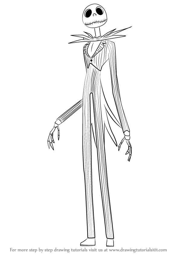 596x843 Learn How To Draw Jack Skellington From The Nightmare Before