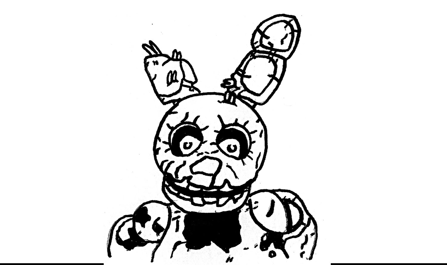 1500x891 How To Draw Springtrap From Fnaf
