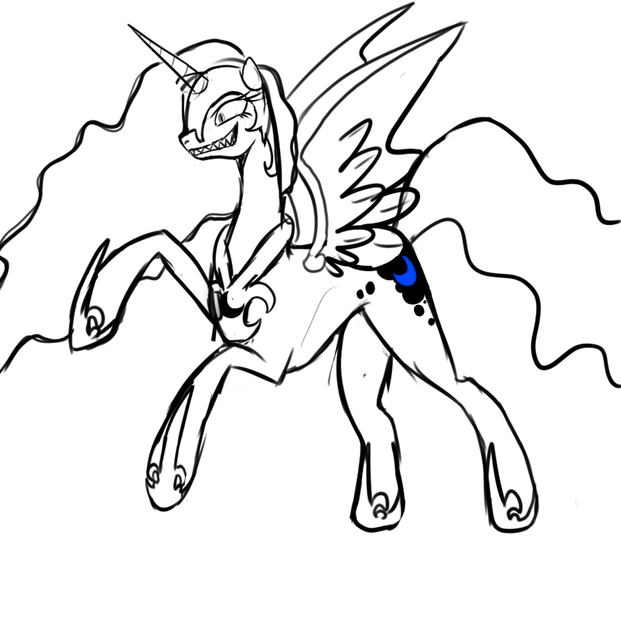 894x894 Nightmare Moon Wip By Lindrela42xd