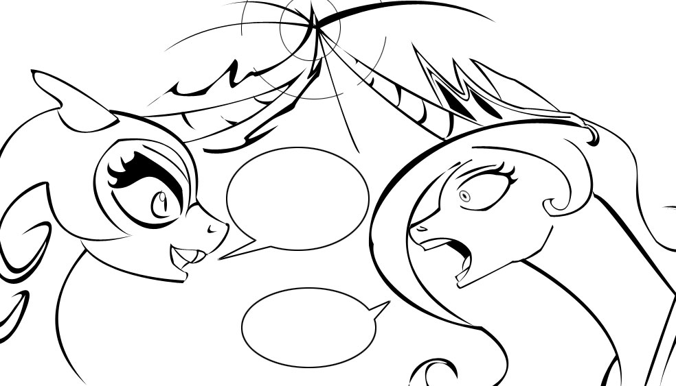 984x563 Nightmare Moon And Celestia Blank Captions By Negativefade