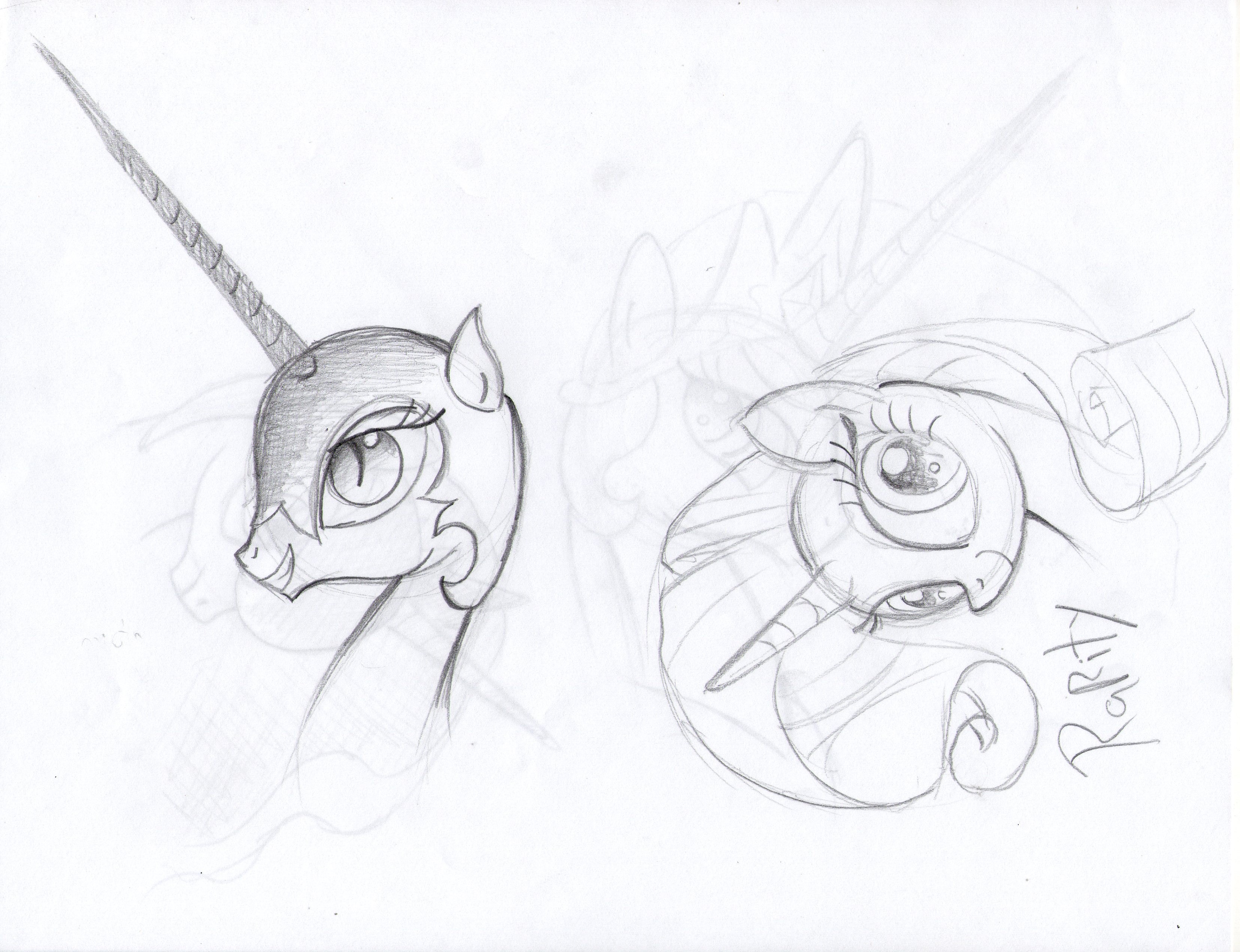 3311x2543 Nightmare Moon And Rarity Mlpfim By Infernalshades