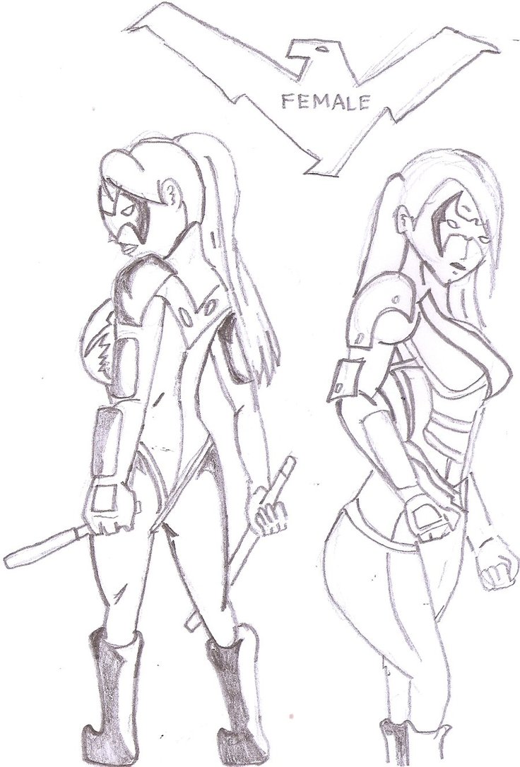 736x1086 Female Nightwing By Retroanimefreak