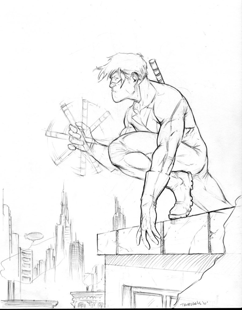 791x1011 Nightwing Sketch By Drkwtr1