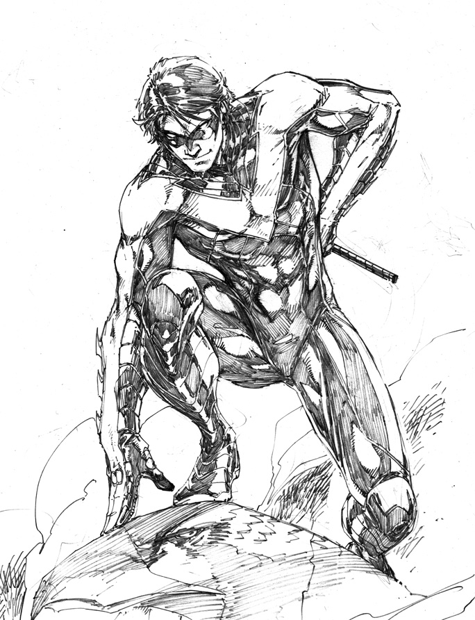 684x892 Nightwing Comic Drawings Batman Robin Batgirl Dc Comics