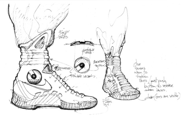 Nike Air Mag Drawing at GetDrawings | Free download