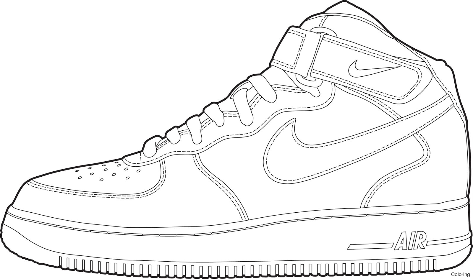 1600x946 Jordan Sneakers Coloring Page Nike Color Pages Click The 4f Shoes