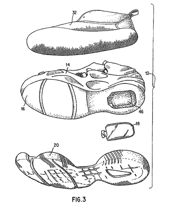 570x689 Original Nike Air Foamposite One Patent Drawings