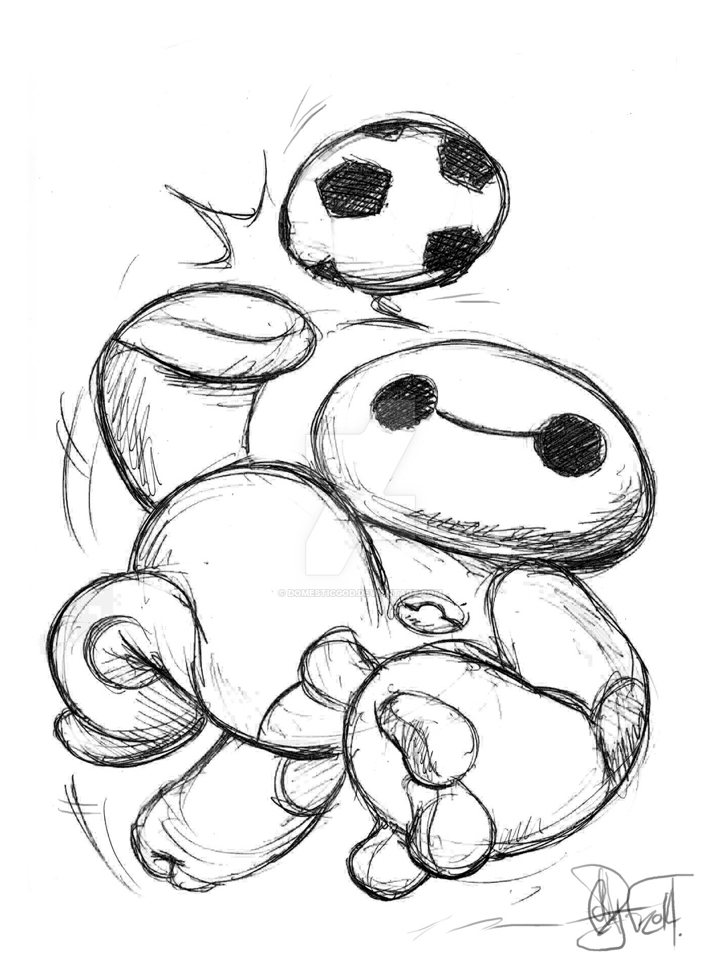 1024x1385 Cool Soccer Drawings Baymax Soccer Ball Caricature 2014domesticgod