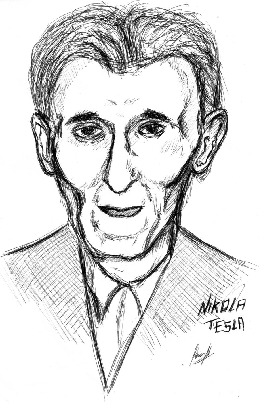 900x1397 Old Nikola Tesla Sketch By Newbieboreddrawer