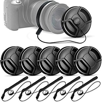 350x350 (10 Pcs Bundle) 5 Center Pinch Lens Cap (58mm) And 5