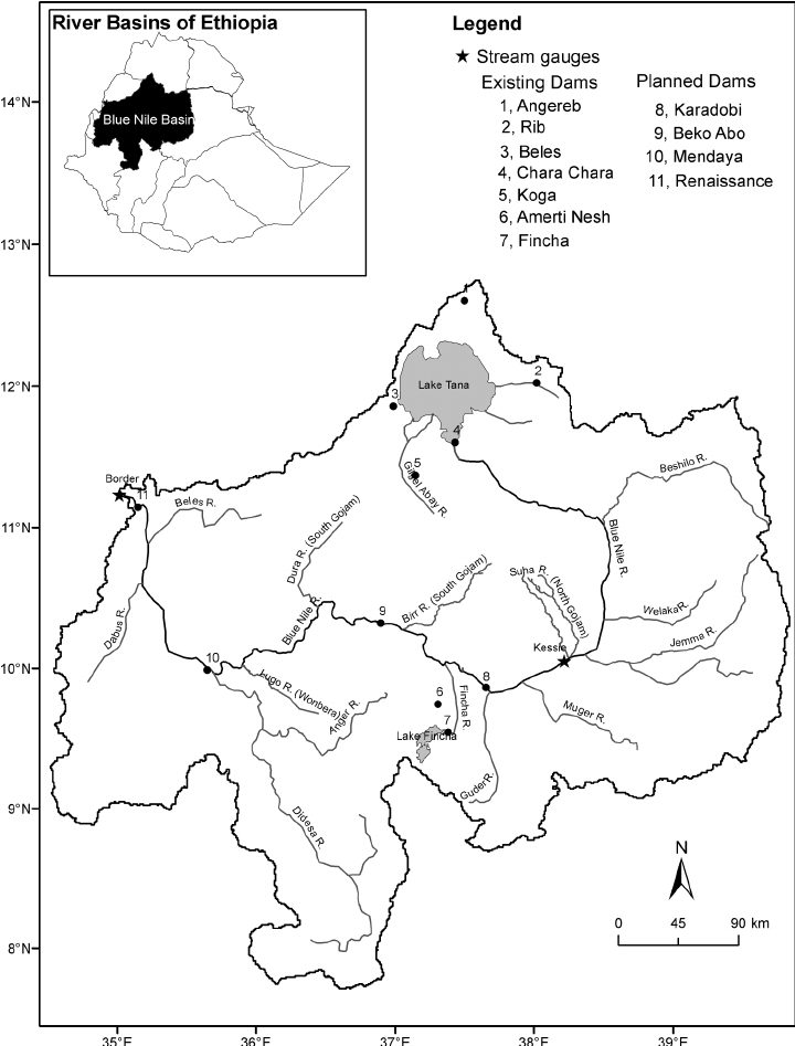 720x947 Map Of The Blue Nile River And Its Sub Basins To The Border