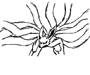 Nine Tail Fox Drawing at GetDrawings | Free download