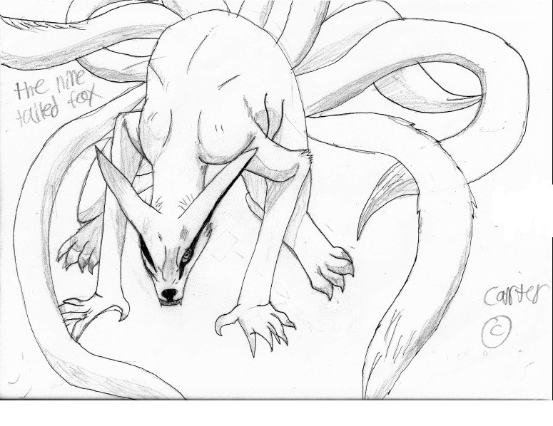 775x598 Kurama The Nine Tailed Fox Free Hand By Grimmjowthepanther
